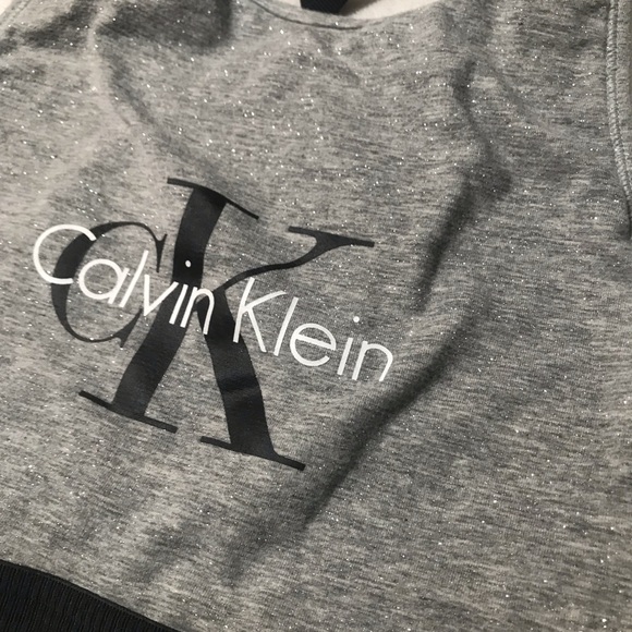 Calvin Klein Gray Sparkle Sports Bra - Picture 3 of 11